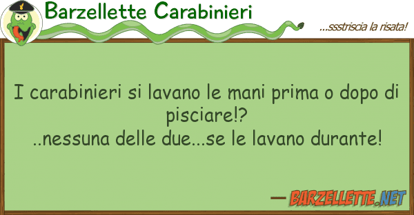 Barzellette Carabinieri carabinieri lavano mani prima