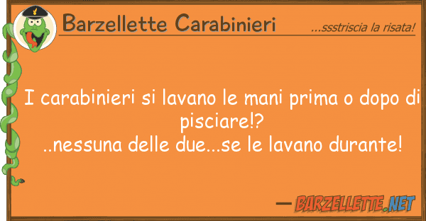 Barzellette Carabinieri carabinieri lavano mani prima