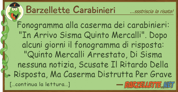 Barzellette Carabinieri fonogramma caserma carabinieri: