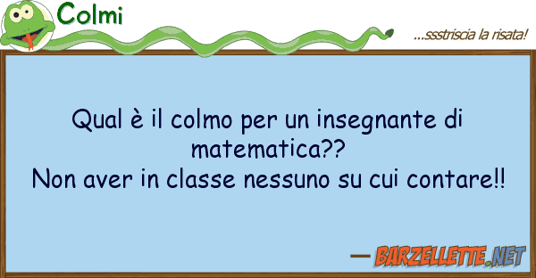 Colmi qual è colmo insegnante