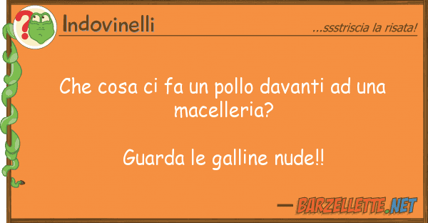 Indovinelli cosa fa pollo davanti m