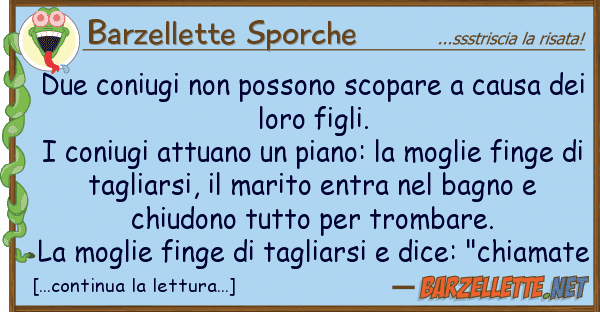 Barzellette Sporche due coniugi possono scopare causa