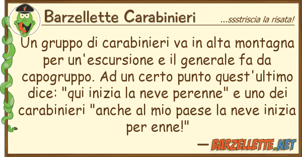Barzellette Carabinieri gruppo carabinieri va alta mont