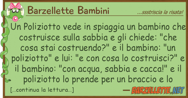 Barzellette Bambini poliziotto vede spiaggia bambin