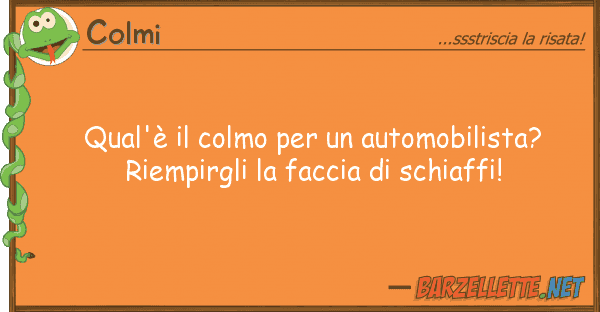 Colmi qual'è colmo automobilista?