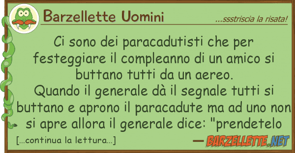 Barzellette Uomini sono paracadutisti festeg