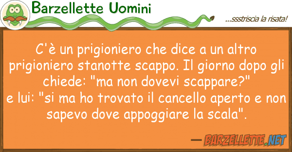 Barzellette Uomini c'è prigioniero dice altro