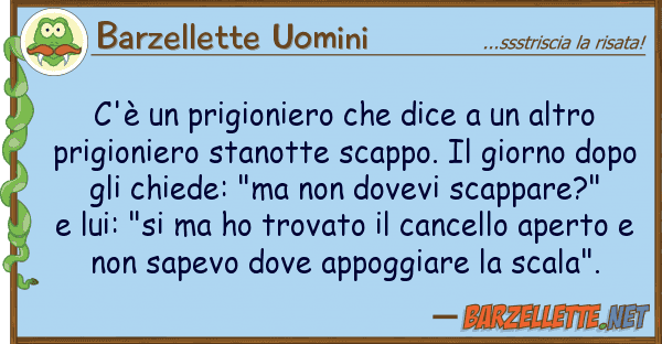 Barzellette Uomini c'è prigioniero dice altro