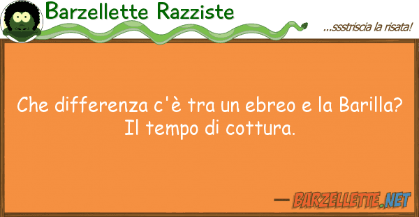 Barzellette Razziste differenza c'è ebreo ba