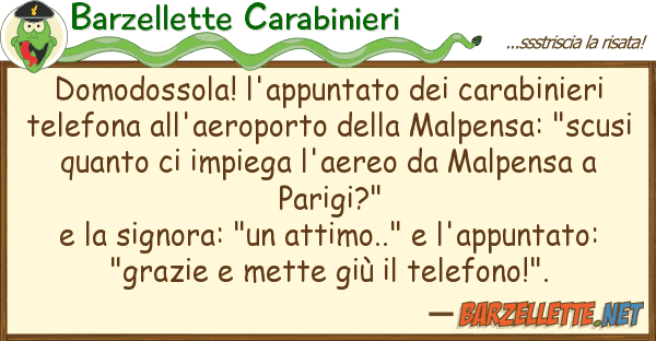 Barzellette Carabinieri domodossola! l'appuntato carabinieri