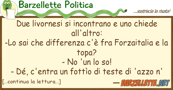 Barzellette Politica due livornesi incontrano chiede