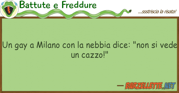 Battute e Freddure gay milano nebbia dice: "non