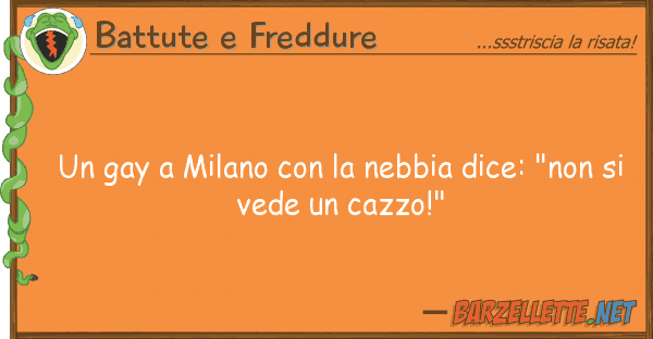 Battute e Freddure gay milano nebbia dice: "non