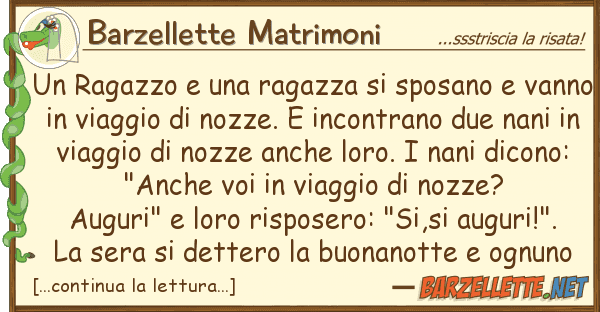 Barzellette Matrimoni ragazzo ragazza sposano va
