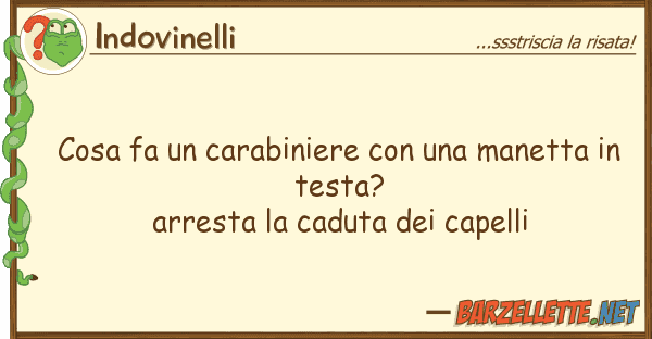 Indovinelli cosa fa carabiniere manetta