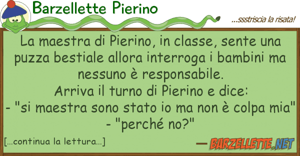Barzellette Pierino maestra pierino, classe, sente