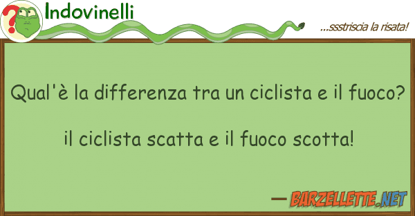 Indovinelli qual'è differenza ciclista