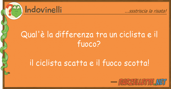 Indovinelli qual'è differenza ciclista