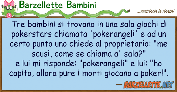 Barzellette Bambini tre bambini trovano sala gioch