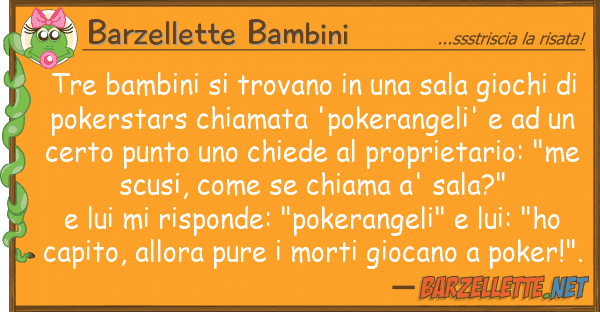 Barzellette Bambini tre bambini trovano sala gioch
