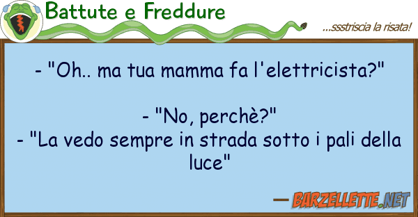 Battute e Freddure - "oh.. mamma fa l'elettricista?"