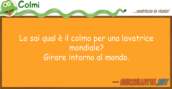 Colmi sai qual è colmo lavatric