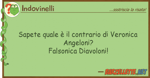 Indovinelli sapete è contrario veronica