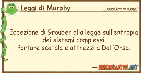 Leggi di Murphy eccezione grouber legge sull’e