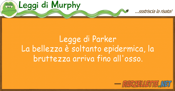 Leggi di Murphy legge parker la bellezza è soltanto