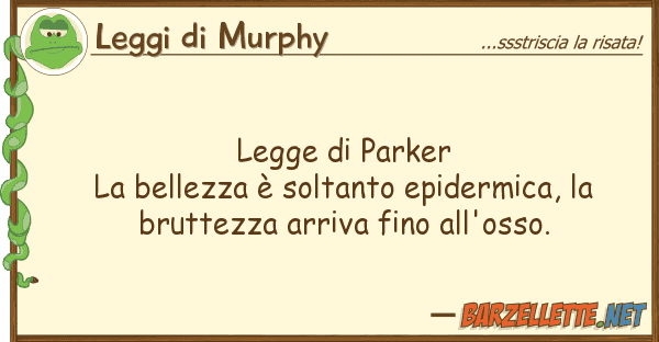 Leggi di Murphy legge parker la bellezza è soltanto