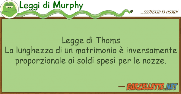 Leggi di Murphy legge thoms la lunghezza matrim