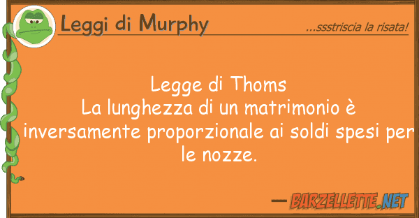 Leggi di Murphy legge thoms la lunghezza matrim