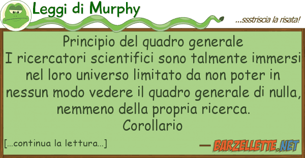 Leggi di Murphy principio quadro generale i ricercat