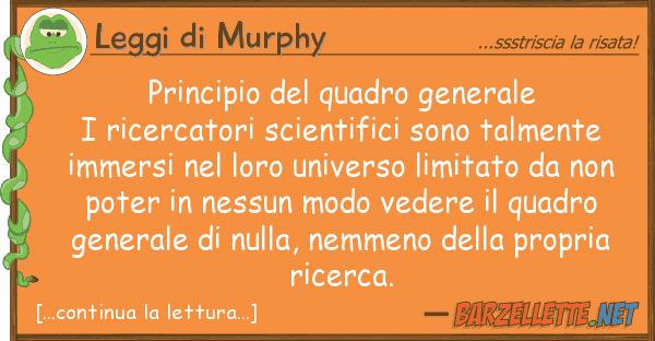 Leggi di Murphy principio quadro generale i ricercat