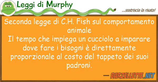 Leggi di Murphy seconda legge c.h. fish comportam