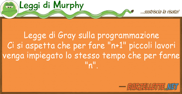 Leggi di Murphy legge gray programmazione ci