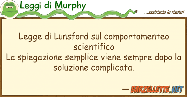 Leggi di Murphy legge lunsford comportamenteo sci