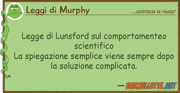 Leggi di Murphy legge lunsford comportamenteo sci