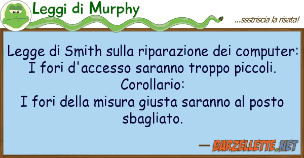 Leggi di Murphy legge smith riparazione