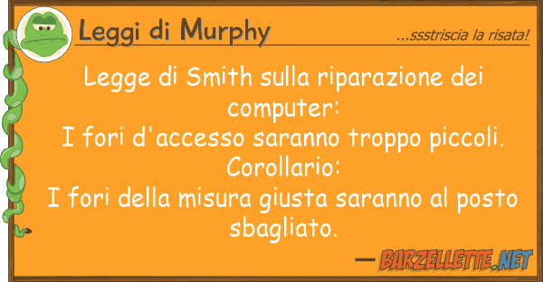 Leggi di Murphy legge smith riparazione