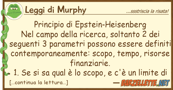 Leggi di Murphy principio epstein-heisenberg nel camp