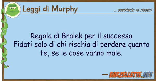 Leggi di Murphy regola bralek successo fidati