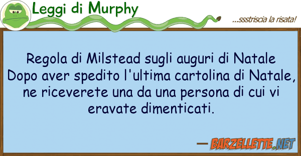 Leggi di Murphy regola milstead auguri natal