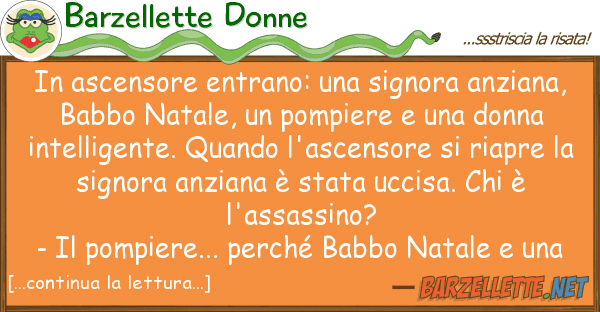 Barzellette Donne ascensore entrano: signora anzian