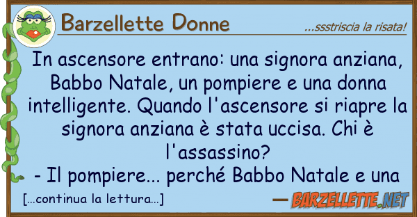 Barzellette Donne ascensore entrano: signora anzian