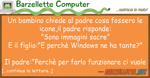 Barzellette Computer bambino chiede padre cosa fossero