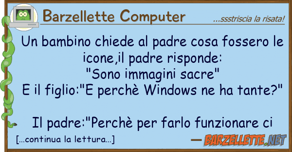 Barzellette Computer bambino chiede padre cosa fossero