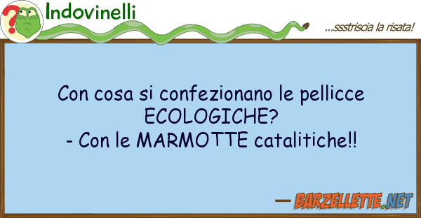 Indovinelli cosa confezionano pellicce eco