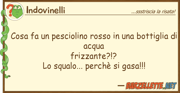 Indovinelli cosa fa pesciolino rosso botti