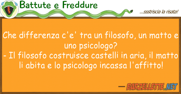 Battute e Freddure differenza c'e' filosofo,